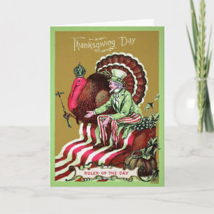 Cartes Pour Fêtes Annuelles Vintage Patriotique du jour Thanksgiving