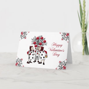 Cartes Pour Fêtes Annuelles Vintage peinture rouge Rose Saint Valentin