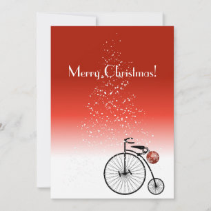 Cartes Pour Fêtes Annuelles Vintage penny farthing Christmas card