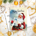Cartes Pour Fêtes Annuelles Vintage Père Noël Joyeux Noël<br><div class="desc">Carte postale vintage du Père Noël "Joyeux Noël". Personnalisé au dos avec votre propre message.</div>