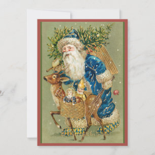 Cartes Pour Fêtes Annuelles Vintage Père Noël Joyeux Noël