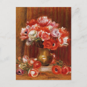 Cartes Pour Fêtes Annuelles Vintage Pierre-Auguste Renoir Anemones