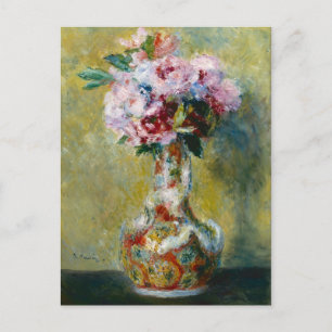 Cartes Pour Fêtes Annuelles Vintage Pierre Auguste Renoir Bouquet dans un vase