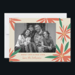 Cartes Pour Fêtes Annuelles Vintage Poinsettias ivoire Photo de Noël<br><div class="desc">Customisez avec votre salutation ou message pour la saison des fêtes. Image originale de Becky Nimoy. Ajoutez une photo au dos ou un message. Motif peut être supprimé si vous le souhaitez</div>