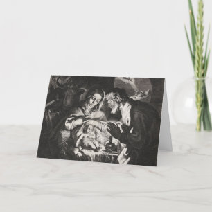 Cartes Pour Fêtes Annuelles Vintage religieux chrétien Jésus et Vierge Marie 