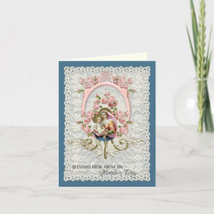 Cartes Pour Fêtes Annuelles Vintage Religieux Vierge Marie Fête des mères 