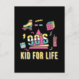 Cartes Pour Fêtes Annuelles Vintage Retro 90's Kid For Life 1990s 90s