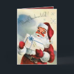 Cartes Pour Fêtes Annuelles Vintage rétro Christmas Père Noël ajouter une cart<br><div class="desc">conception par www.etsy.com/Shop/VanityFlairDesigns</div>