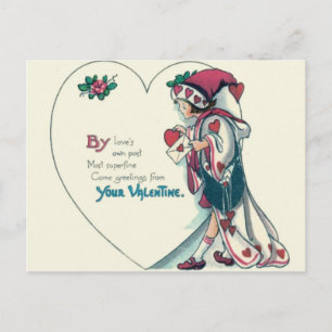 Cartes Pour Fêtes Annuelles Vintage Retro Clown Valentine Card