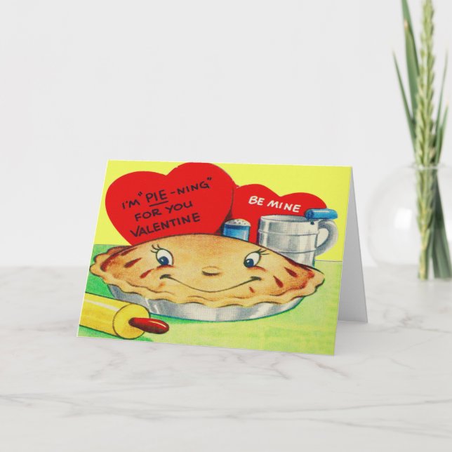 Cartes Pour Fêtes Annuelles Vintage Retro Pie Valentine (Devant)