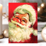 Cartes Pour Fêtes Annuelles Vintage Retro Santa Claus Face Noël<br><div class="desc">Vintage Retro Santa Claus Visite Noël Carte de vacances. Ce design présente le Père Noël sur un arrière - plan rouge. Quelle belle scène de vacances rétro. Personnalisez ce design personnalisé avec votre propre salutation intérieure.</div>