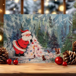 Cartes Pour Fêtes Annuelles Vintage Retro Santa Claus Forêt Animaux Noël<br><div class="desc">Vintage Retro Santa Claus Forest Animaux de Noël Carte de vacances. Ce décor est composé du Père Noël qui orne un arbre de Noël avec des animaux de la forêt. Quelle belle scène de vacances rétro. Personnalisez ce design personnalisé avec votre propre salutation intérieure.</div>