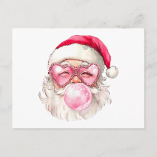 Cartes Pour Fêtes Annuelles Vintage Retro Santa Noël Bubble Gum Lunettes de so
