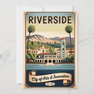 Cartes Pour Fêtes Annuelles Vintage Riverside Californie Ville des Arts Rétro