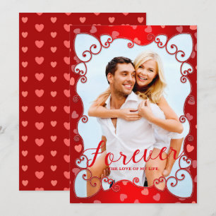 Cartes Pour Fêtes Annuelles Vintage Rouge Saint Valentin Coeurs roses Photo