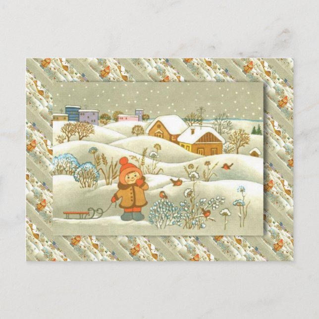 Cartes Pour Fêtes Annuelles Vintage Russian (Devant)