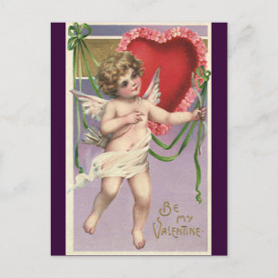 Cartes Pour Fêtes Annuelles Vintage Saint-Valentin victorienne avec coeur