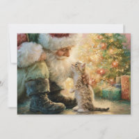 Vintage Santa Claus Chat de Noël