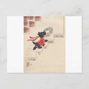 Cartes Pour Fêtes Annuelles Vintage Scottie Joyeux Noël