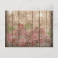 Vintage Shabby Chic Faded Red Roses