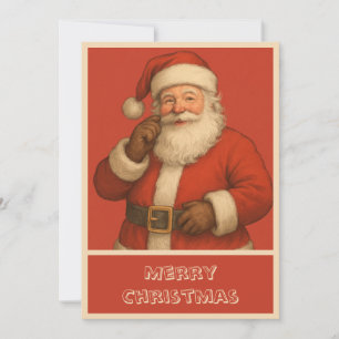 Cartes Pour Fêtes Annuelles Vintage Simple tendance Noël Père Noël