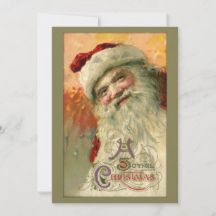 Cartes Pour Fêtes Annuelles Vintage Smiling Santa