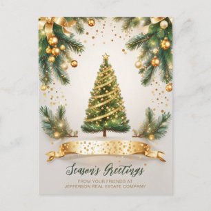 Cartes Pour Fêtes Annuelles Vintage Sparkling Christmas Tree Entreprise