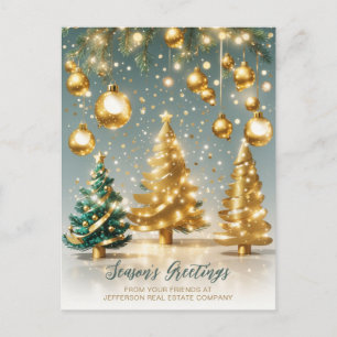 Cartes Pour Fêtes Annuelles Vintage Sparkling Christmas Tree Entreprise