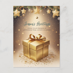 Cartes Pour Fêtes Annuelles Vintage Sparkling Gold Noël cadeaux d'affaires