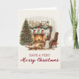 Cartes Pour Fêtes Annuelles Vintage, Tartan Christmas Card with Teddy Bear