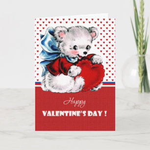 Cartes Pour Fêtes Annuelles Vintage Teddy Bear Valentine's Day Greeting Cards
