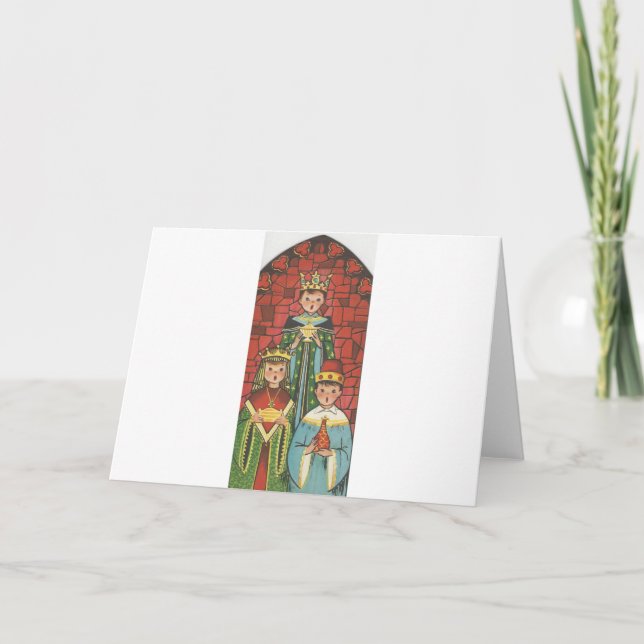 Cartes Pour Fêtes Annuelles Vintage Trois chorale (Devant)