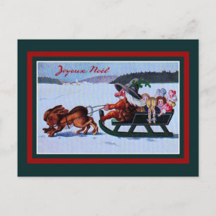 Cartes Pour Fêtes Annuelles Vintage troll français comme Père Noël Christmas