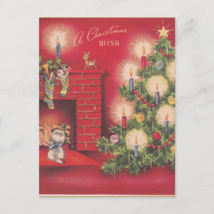 Cartes Pour Fêtes Annuelles Vintage Un Salon De Noël