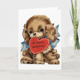 Cartes Pour Fêtes Annuelles Vintage Valentine Cocker Spaniel