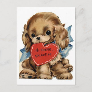 Cartes Pour Fêtes Annuelles Vintage Valentine Cocker Spaniel