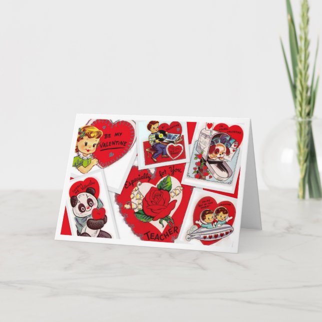 Cartes Pour Fêtes Annuelles Vintage Valentine Collage (Devant)