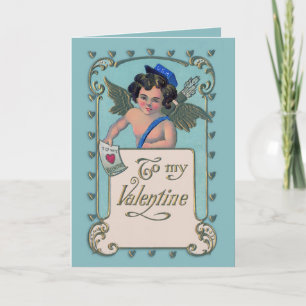 Cartes Pour Fêtes Annuelles Vintage Valentine Cupid