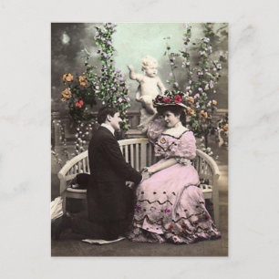 Cartes Pour Fêtes Annuelles Vintage Valentine Date