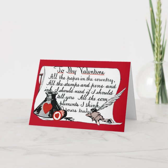 CARTES POUR FÊTES ANNUELLES VINTAGE VALENTINE DAY (Devant)