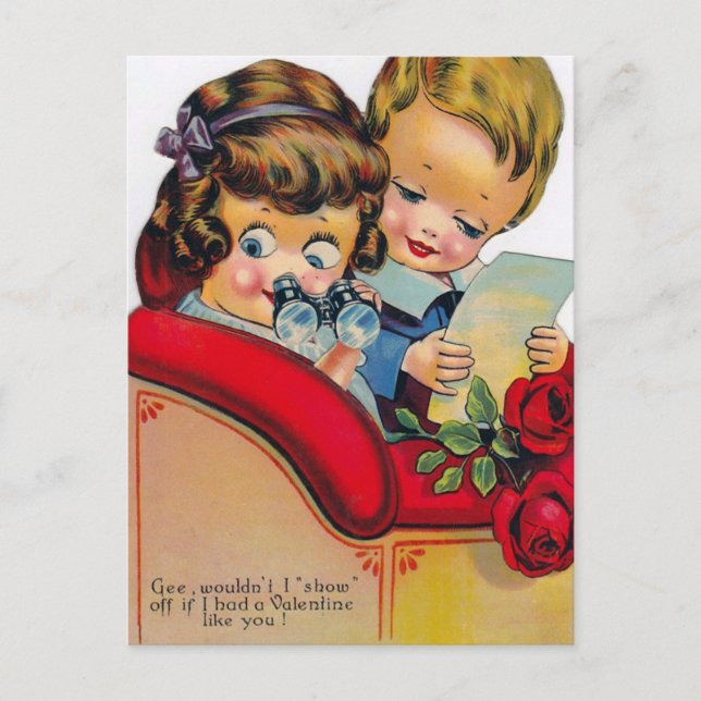 Cartes Pour Fêtes Annuelles Vintage Valentine Holiday (Devant)