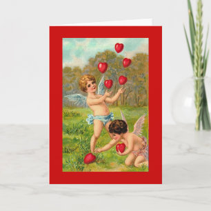 Cartes Pour Fêtes Annuelles Vintage Valentine Juggler