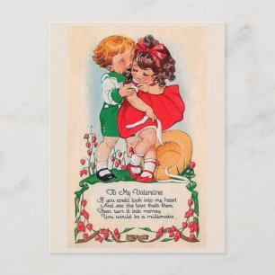 Cartes Pour Fêtes Annuelles Vintage Valentine Kiss
