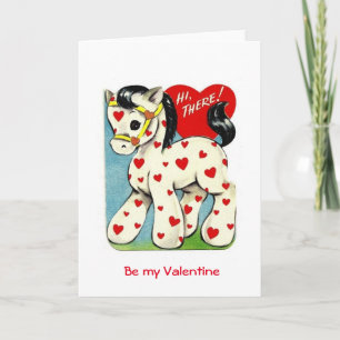 Cartes Pour Fêtes Annuelles Vintage Valentine Pony