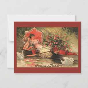 Cartes Pour Fêtes Annuelles Vintage Victorian Valentine Day Cherub with Hearts