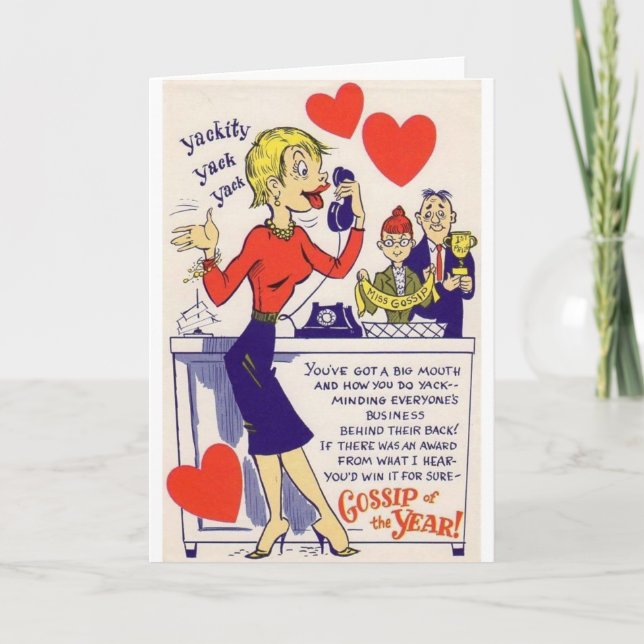 Cartes Pour Fêtes Annuelles Vintage Vinegar Valentine (Devant)