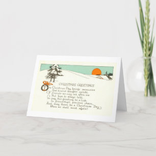 Cartes Pour Fêtes Annuelles Vintage - voeux de Noël aux amis,