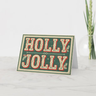 Cartes Pour Fêtes Annuelles Vintage Western Holly Jolly Noël