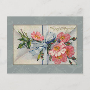 Cartes Pour Fêtes Annuelles Vintage Wild Roses Valentine