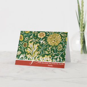 Cartes Pour Fêtes Annuelles Vintage William Morris Cherwell Vert Floral Art